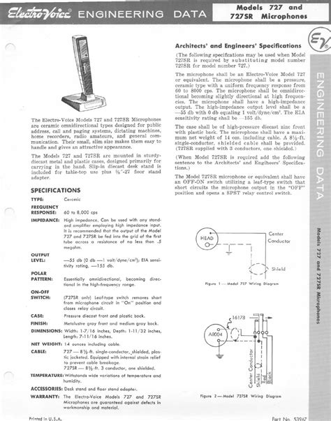 Electro-Voice 727SR Manual pdf manual